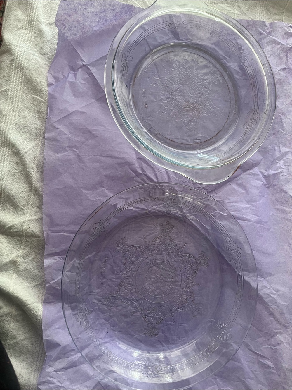 Clear Glass Decorative Bakeware Set - Clear